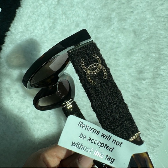 Chanel cat eye tweed sunglasses main image 6